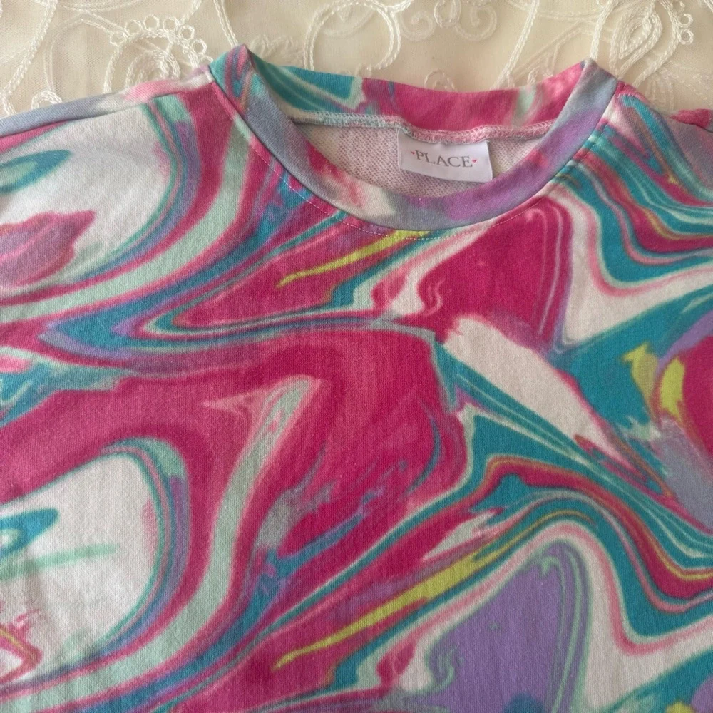 The Children's Place Pink and Blue Marble Sweatshirt